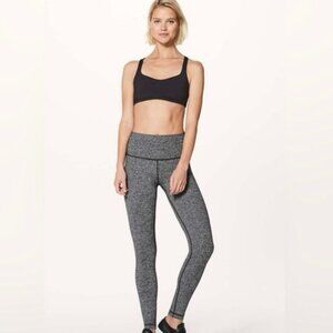 Lululemon Wunder Under High Rise Luxtreme Leggings Size 4 Black Gray 28”